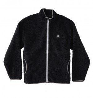 DC Amradical - Zip-Up Mock Neck Fleece Negros | HQZYDK790