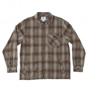 DC Canyon - Long Sleeve Shirt Bison / Plaza Toupe Plaid | ZYCGWX862