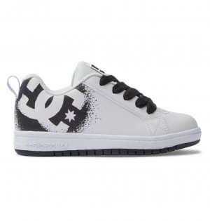DC Court Graffik - Leather Shoes Negros | FQATNR972