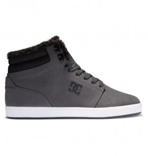 DC Crisis 2 Hi Wnt - High Top Leather Winterized Shoes Charcoal | HJMKGX278