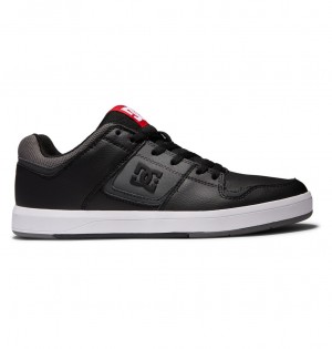 DC DC Cure - Leather Skate Shoes Negros Grises | FLMUQJ840