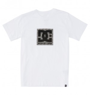 DC DC Square Star Fill - Short Sleeve T-Shirt 8-16 Blancos | LWYRTM359