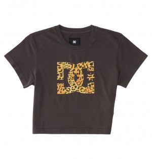 DC DC Star Fill - Cropped Fitted T-Shirt Negros Azules | USWFNQ295
