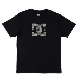 DC DC Star Fill - Short Sleeve T-Shirt Negros | XQJGLO517