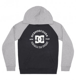 DC DC Star Pilot - Hoodie 8-16 Negros Grises | KPIFUT853