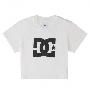 DC DC Star - Cropped T-Shirt Blancos | JDQAXY984