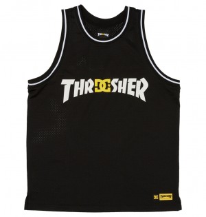 DC DC x Thrasher Jersey - Basketball Jersey Negros | HSVYFT403
