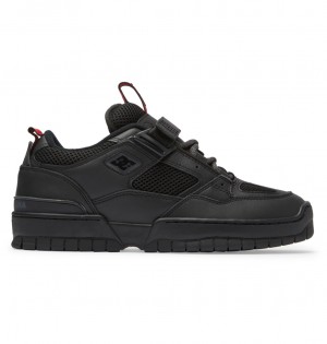 DC Js 1 - Leather Shoes Negros Rojos | WTQEIK816
