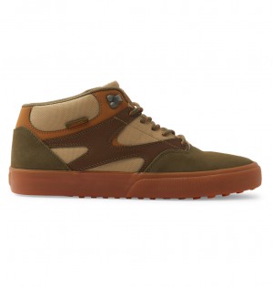 DC Kalis Vulc Mid Wnt - Mid-Top Shoes Marrom Chocolate | CJZPOI416