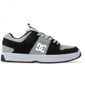 DC Lynx Zero - Leather Shoes Negros Grises Blancos | CLVQHS321