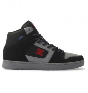 DC Manteca 4 Hi Wr - High-Top Leather Shoes Negros Grises Rojos | SCFHTQ326