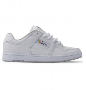 DC Manteca 4 Rave - Leather Shoes Blancos | QHDRTS264