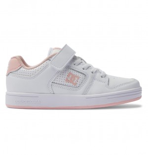 DC Manteca 4 V - Leather Shoes Blancos Rosas | YAOFPV681