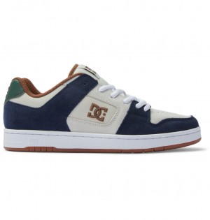 DC Manteca S - Leather Skate Shoes Azul Marino Kaki | EMOTUY317