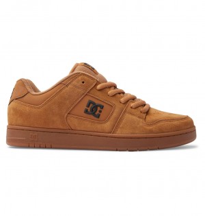 DC Manteca S - Leather Skate Shoes Marrom | HTUDKC017