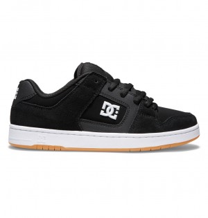 DC Manteca S - Leather Skate Shoes Negros Blancos | THWZSE672