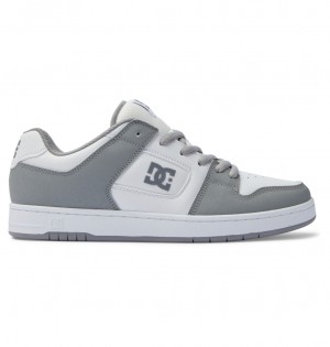 DC Manteca - Leather Shoes Blancos Grises | QBTCIU087