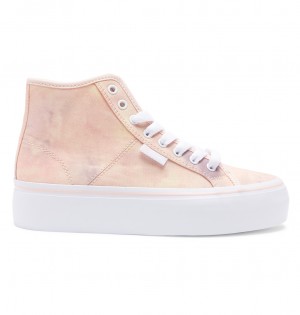 DC Manual Hi Platform - High-Top Shoes Peach Parfait | CUKMTF429