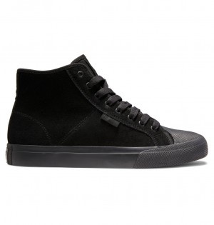 DC Manual Hi RT S - High-Top Skate Shoes Negros Negros | GPUWAK643