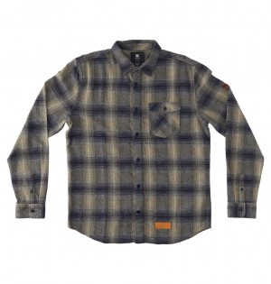 DC Marshal Flannel - Long Sleeve Shirt Azules | BHQOUR508