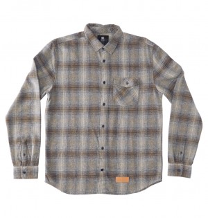 DC Marshal Flannel - Long Sleeve Shirt Capers / Plaza Toupe Plaid | RQPASE508