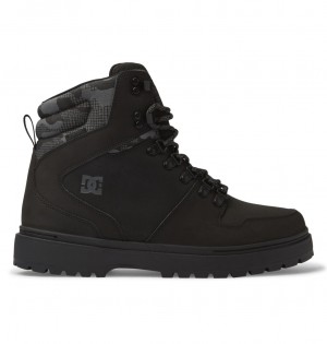 DC Peary Tr - Leather Boots Negros Camuflados | HBVFUE081