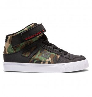 DC Pure High-Top EV - High-Top Leather Shoes Negros Camuflados | QVRUCS642