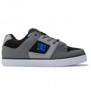 DC Pure - Leather Shoes Negros Grises Azules | AMELVN489