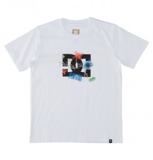 DC Scribble - T-Shirt 8-16 Blancos | YQASXN134