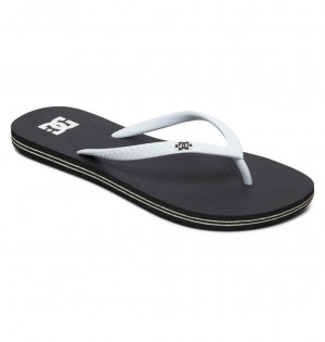 DC Spray - Flip-Flops Negros Blancos | HPMZKV523