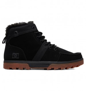 DC Woodland - Sherpa Lined Leather Boots Negros | XGHRWY364